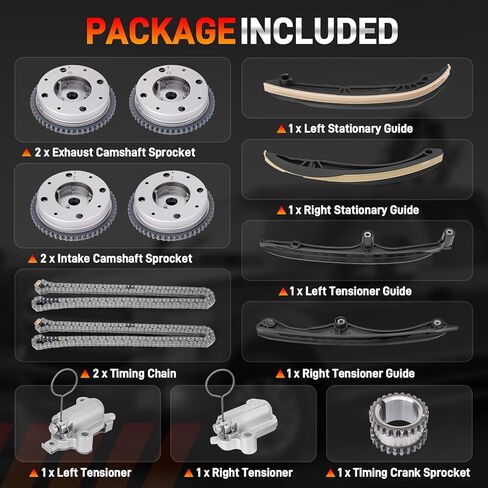 3.5L Engine Timing Chain Kit with VVT Camshaft Phaser Sprockets Gear Compatible with Ford F150 Ecoboost 2017-2023, Expedition Lincoln Navigator 2018-2023 3.5L V6 Replace# ML3Z6C525A HL3Z6268A in Saudi Arabia