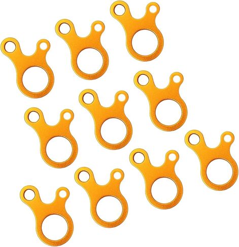 10pieces Camping Cord Tensioners 3 Hole Guyline Cord Adjuster Quick Fast Knot Rope Buckle Resistance Regulator Buckle in Saudi Arabia