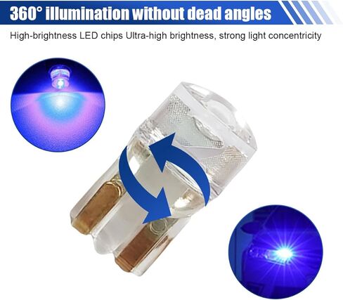 30PCS Car Interior LED Light Bulbs, 6000K 194 168 T10 2825 W5W T10 Wedge LED Replacement Bulbs, 12V Error-Free Halogen Bulbs for Car Instrument Panel Dome Marker License Plate Lights (White) in Saudi Arabia