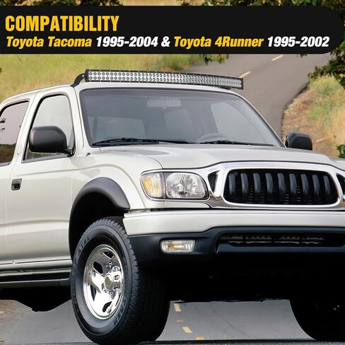 Nilight 42 بوصة منحني LED شريط إضاءة قوس تركيب سقف الزجاج الأمامي العلوي بين قوسين متوافق مع Toyota Tacoma 1995-2004، Fit 4Runner 1995 1996 1997 1998 1999 2000 2001 2002 in Saudi Arabia