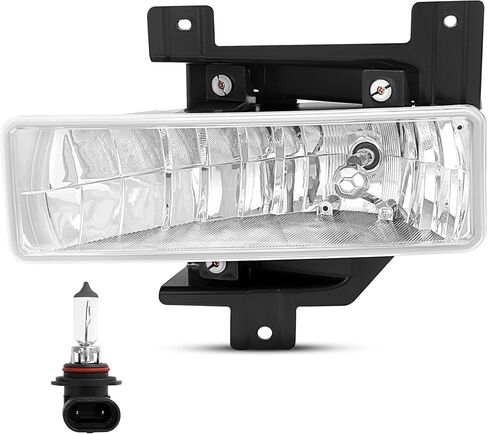 HECASA زوج ضوء الضباب مع لمبة متوافقة مع 1997 1998 Ford F150 F250 Expedition Pickup Truck Front Bumper Fog Lamp استبدال العدسة الواضحة لFO2592114 FO2593114 - الجانب الأيسر والأيمن in Saudi Arabia
