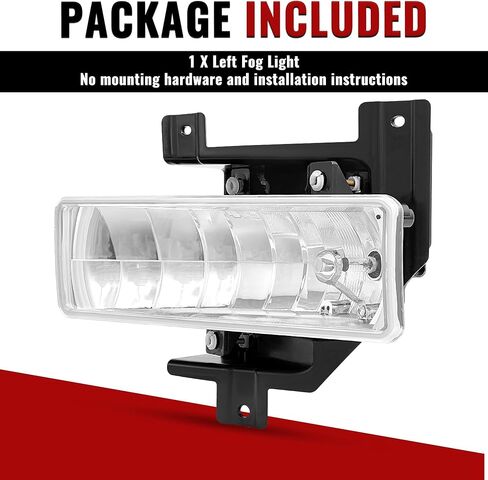 HECASA زوج ضوء الضباب مع لمبة متوافقة مع 1997 1998 Ford F150 F250 Expedition Pickup Truck Front Bumper Fog Lamp استبدال العدسة الواضحة لFO2592114 FO2593114 - الجانب الأيسر والأيمن in Saudi Arabia