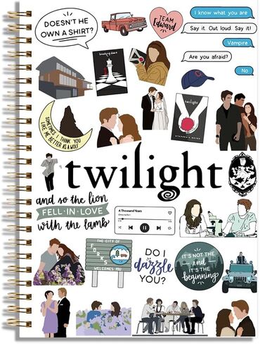 LONGXIN Twilight Merch Vampire Lover Notebook Journal Edward's Girl Gift Twilight Gifts for Movie Fans Girls Women City Of Forks Gift Hardcover Spiral Notebook 5.8x8.3 in Saudi Arabia