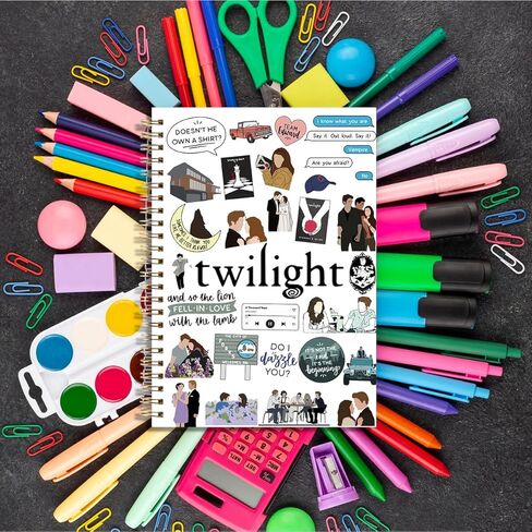 LONGXIN Twilight Merch Vampire Lover Notebook Journal Edward's Girl Gift Twilight Gifts for Movie Fans Girls Women City Of Forks Gift Hardcover Spiral Notebook 5.8x8.3 in Saudi Arabia