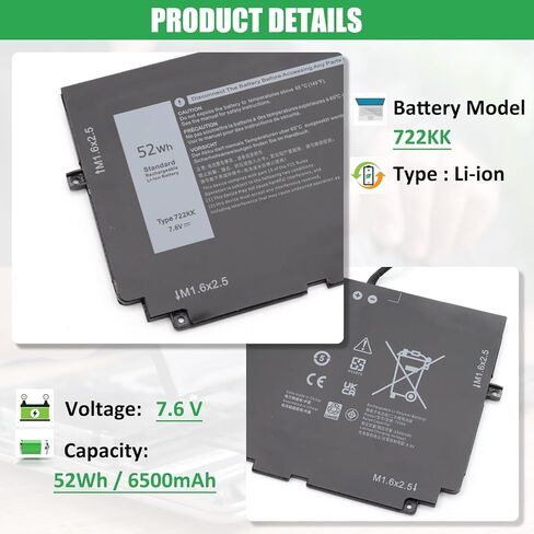 استبدال بطارية الكمبيوتر المحمول R73TC DR02P لجهاز Dell Latitude 3340 3440 3540 3480 3580 5340 5440 5540 Series Notebook 2X1V9 GTG7N GRWKG KDM9P 11.4V 54Wh 4623mAh in Saudi Arabia