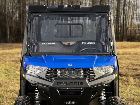 زجاج أمامي كامل SuperATV لعام 2022+ Polaris Ranger متوسط ​​الحجم SP 570 / Crew | بولي كربونات شفاف سميك 1/4 بوصة مقاوم للخدش - أقوى 250 مرة من الزجاج | صنع في الولايات المتحدة الأمريكية in Saudi Arabia