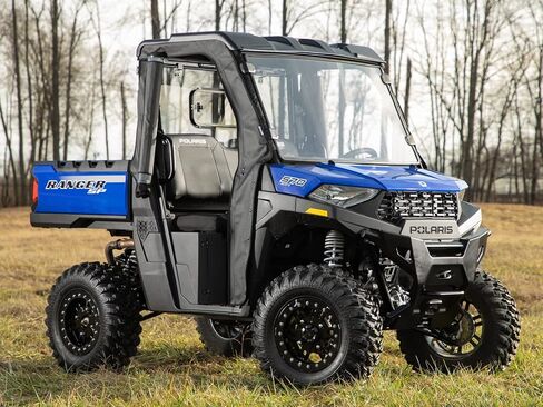زجاج أمامي كامل SuperATV لعام 2022+ Polaris Ranger متوسط ​​الحجم SP 570 / Crew | بولي كربونات شفاف سميك 1/4 بوصة مقاوم للخدش - أقوى 250 مرة من الزجاج | صنع في الولايات المتحدة الأمريكية in Saudi Arabia