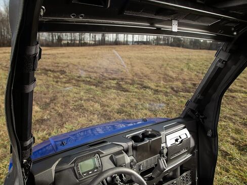 زجاج أمامي كامل SuperATV لعام 2022+ Polaris Ranger متوسط ​​الحجم SP 570 / Crew | بولي كربونات شفاف سميك 1/4 بوصة مقاوم للخدش - أقوى 250 مرة من الزجاج | صنع في الولايات المتحدة الأمريكية in Saudi Arabia