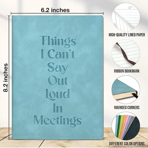 Things I Can't Say Out Loud in Meetings Funny Office Notebook for Work Humor Journal Gift for Coworker Colleague-Dark Green in Saudi Arabia