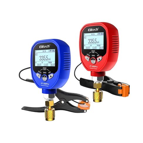 Elitech Digital AC Gauge Set HVAC Gauges APP Monitoring with Temperature Clamps 1/8'' NPT, PT-500&PT-800 in Kuwait