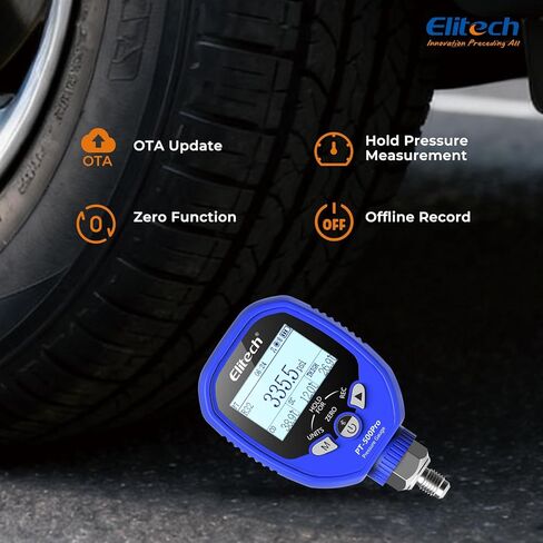 Elitech Digital AC Gauge Set HVAC Gauges APP Monitoring with Temperature Clamps 1/8'' NPT, PT-500&PT-800 in Kuwait