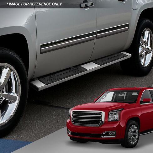 لوحات تشغيل Auto Dynasty متوافقة مع 2002-2014 Chevy Avalanche Suburban Tahoe Yukon XL 1500 2500، قضبان Nerf للسكك الحديدية الجانبية المصنوعة من الفولاذ المقاوم للصدأ، قضبان خطوة 6.5 بوصة × 73 بوصة، كروم مصقول in Kuwait