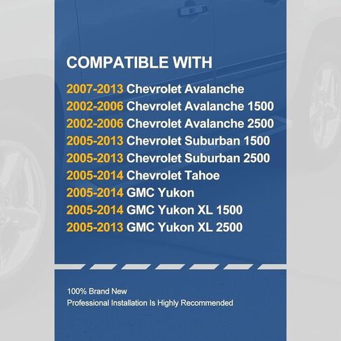 لوحات تشغيل Auto Dynasty متوافقة مع 2002-2014 Chevy Avalanche Suburban Tahoe Yukon XL 1500 2500، قضبان Nerf للسكك الحديدية الجانبية المصنوعة من الفولاذ المقاوم للصدأ، قضبان خطوة 6.5 بوصة × 73 بوصة، كروم مصقول in Kuwait