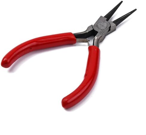 1Pc 45# Steel Jewelry Pliers Round Nose Plier DIY Crafts Tool Necklace Bracelet Earring Keychains Decorations Handmade Crafts Making Repairing Jewelry Supplies 4.84x1.97x0.37 inch (12.3x5x0.95cm) in Saudi Arabia