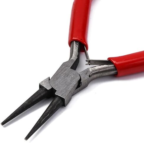 1Pc 45# Steel Jewelry Pliers Round Nose Plier DIY Crafts Tool Necklace Bracelet Earring Keychains Decorations Handmade Crafts Making Repairing Jewelry Supplies 4.84x1.97x0.37 inch (12.3x5x0.95cm) in Saudi Arabia