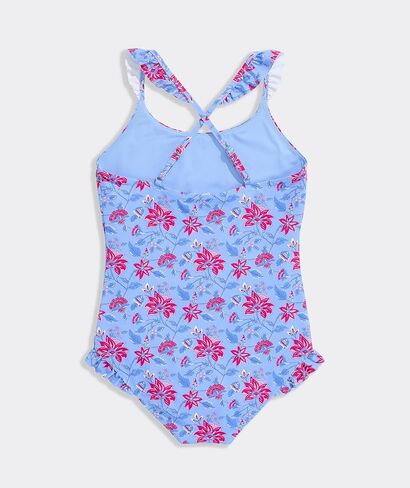 vineyard vines girls Girls' Ruffle One-pieceOne Piece Swimsuit in Saudi Arabia