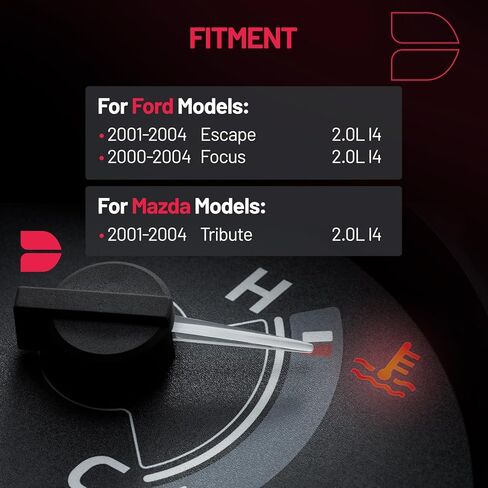 مجموعة مبيت منظم حرارة مبرد المحرك BDFHYK 902-201 متوافقة مع Ford 2001-2004 Escape، 2000-2004 Focus، متوافقة مع Mazda 2001-2004 Tribute 2.0L l4 استبدال F8RZ8575CA W505976S303 in Kuwait