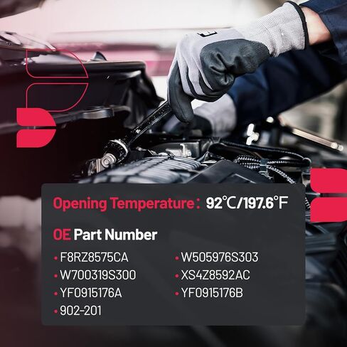 مجموعة مبيت منظم حرارة مبرد المحرك BDFHYK 902-201 متوافقة مع Ford 2001-2004 Escape، 2000-2004 Focus، متوافقة مع Mazda 2001-2004 Tribute 2.0L l4 استبدال F8RZ8575CA W505976S303 in Kuwait