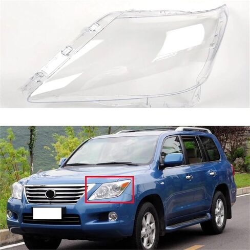 Auto Parts Transparent PC Glass Headlight Housing for Lexus LX LX570 2007 2008 2009 2010 2011(Left) in Saudi Arabia