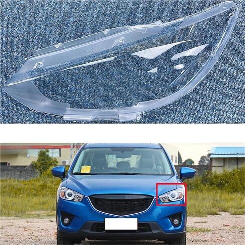 Auto Parts Transparent PC Material Headlight Glass Housing for Mazda CX-5 CX5 2013 2014 2015 2016(Left+Right) in Saudi Arabia