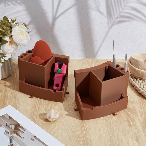 WEBEEDY 2 Styles Pottery Wheel Tool Holder Universal Pottery Wheel Organizer Tool PLA Coffee Ceramic Tool Rack for Home Ceramics Studio Craft Workshop Christmas Decoration, 5.7x3.5x3.3 inch in Saudi Arabia
