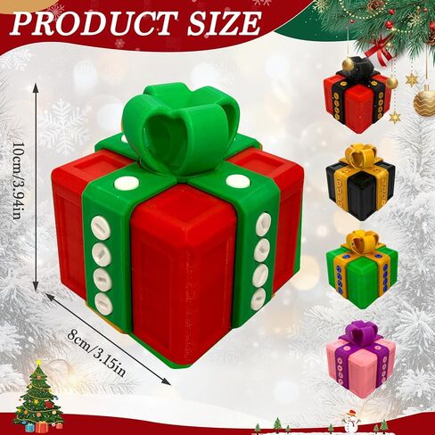 Bopufon Annoying Gift Box with Screws Funny The Annoying Present Prank Box Thanksgiving Christmas White Elephant Perfect Gag Gift for All Occasions (Black Gold) in Saudi Arabia