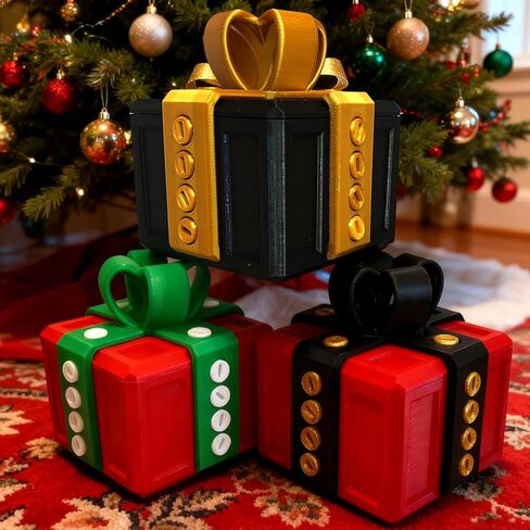 Bopufon Annoying Gift Box with Screws Funny The Annoying Present Prank Box Thanksgiving Christmas White Elephant Perfect Gag Gift for All Occasions (Black Gold) in Saudi Arabia