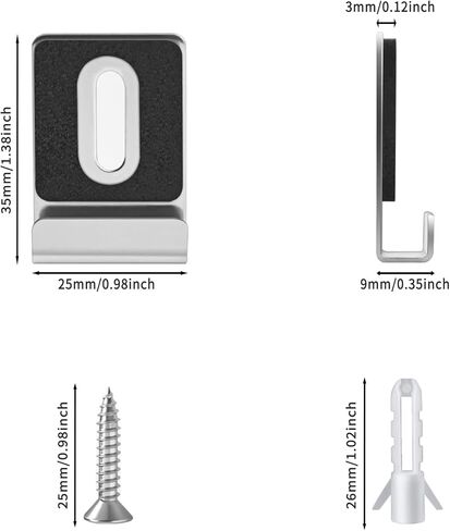 6 Pack Mirror Clips for Wall Mounting, Satin Nickel Heavy Duty Mirror Holder with Screws, Frameless Mirror Brackets with Rubber Pads for Large Mirrors, Billboards, Pictures, Wall Decor in Saudi Arabia