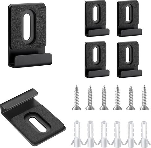 6 Pack Mirror Clips for Wall Mounting, Satin Nickel Heavy Duty Mirror Holder with Screws, Frameless Mirror Brackets with Rubber Pads for Large Mirrors, Billboards, Pictures, Wall Decor in Saudi Arabia
