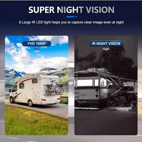 7" Heavy Duty AHD Backup Camera System with Monitor & 1080P IP69K Waterproof Camera, Night Vision, 155° View Angle for Truck/RV/Harvester/Excavator/Semi-Trailer/Heavy Equipment in Saudi Arabia