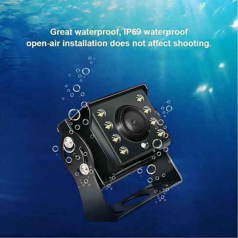7" Heavy Duty AHD Backup Camera System with Monitor & 1080P IP69K Waterproof Camera, Night Vision, 155° View Angle for Truck/RV/Harvester/Excavator/Semi-Trailer/Heavy Equipment in Saudi Arabia