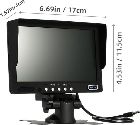 7" Heavy Duty AHD Backup Camera System with Monitor & 1080P IP69K Waterproof Camera, Night Vision, 155° View Angle for Truck/RV/Harvester/Excavator/Semi-Trailer/Heavy Equipment in Saudi Arabia