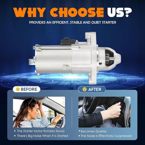 Starter SMU0498 استبدال 2.4L مناسب لهوندا أكورد 08-12، لـ CR-V 07-11، للعنصر 09-11 2.4L، لـ Civic 06-11 2.0L، مناسب لـ Acura TSX 09-14 2.4L، 17960، 19082، 19009، 41054107، SMU0428 in Saudi Arabia
