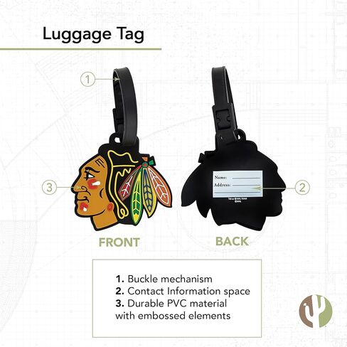 حقيبة علامة الأمتعة لفريق لاس فيغاس جولدن نايتس NHL National Hockey League (علامة الأمتعة البلاستيكية) in Saudi Arabia