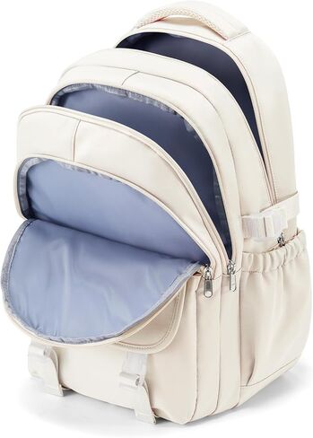 حقيبة ظهر جمالية مقاومة للماء للمدرسة، حقيبة كتب مدرسية ثانوية لطيفة للفتيات المراهقات والأولاد، حقيبة ظهر كاجوال خفيفة الوزن للنساء والرجال، حقيبة ظهر جامعية مع الكثير من الجيوب (أزرق) in Kuwait