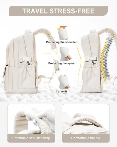 حقيبة ظهر جمالية مقاومة للماء للمدرسة، حقيبة كتب مدرسية ثانوية لطيفة للفتيات المراهقات والأولاد، حقيبة ظهر كاجوال خفيفة الوزن للنساء والرجال، حقيبة ظهر جامعية مع الكثير من الجيوب (أزرق) in Kuwait