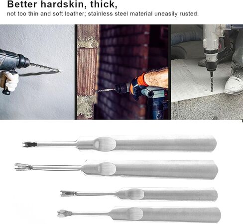Stainless Steel Leather Carving Tool, 4 Pcs DIY U/V Type, Durable & Rust-Resistant, Perfect for Leather Edge Scraping with Blade on Same Shaft in Saudi Arabia