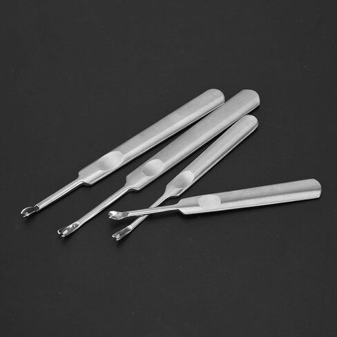 Stainless Steel Leather Carving Tool, 4 Pcs DIY U/V Type, Durable & Rust-Resistant, Perfect for Leather Edge Scraping with Blade on Same Shaft in Saudi Arabia