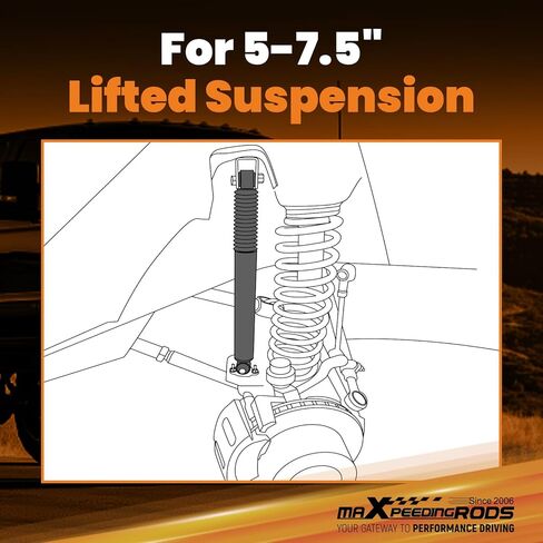 maXpeedingrods Fit 5-7.5" Lift Rear Shocks for 1999-2016 Ford F-250 F-350 RWD 4WD in Saudi Arabia