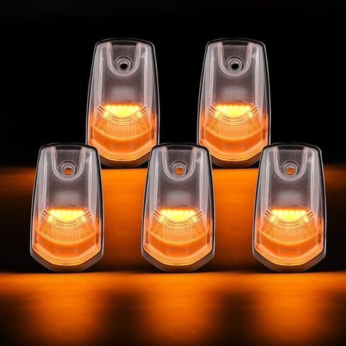 5PCS Amber Led Cab Roof Top Marker Lights Clearance Running Lamps for 2017-2022 Ford F250 F350 F450 F550 Super Duty Pickup Trucks(Clear Lens) in Saudi Arabia