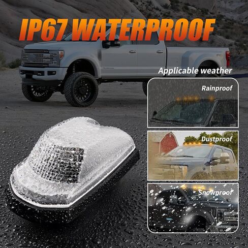 5PCS Amber Led Cab Roof Top Marker Lights Clearance Running Lamps for 2017-2022 Ford F250 F350 F450 F550 Super Duty Pickup Trucks(Clear Lens) in Saudi Arabia
