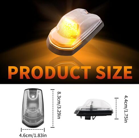 5PCS Amber Led Cab Roof Top Marker Lights Clearance Running Lamps for 2017-2022 Ford F250 F350 F450 F550 Super Duty Pickup Trucks(Clear Lens) in Saudi Arabia