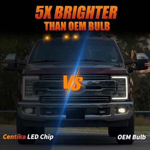 5PCS Amber Led Cab Roof Top Marker Lights Clearance Running Lamps for 2017-2022 Ford F250 F350 F450 F550 Super Duty Pickup Trucks(Clear Lens) in Saudi Arabia