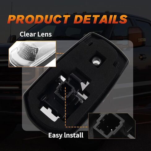 5PCS Amber Led Cab Roof Top Marker Lights Clearance Running Lamps for 2017-2022 Ford F250 F350 F450 F550 Super Duty Pickup Trucks(Clear Lens) in Saudi Arabia