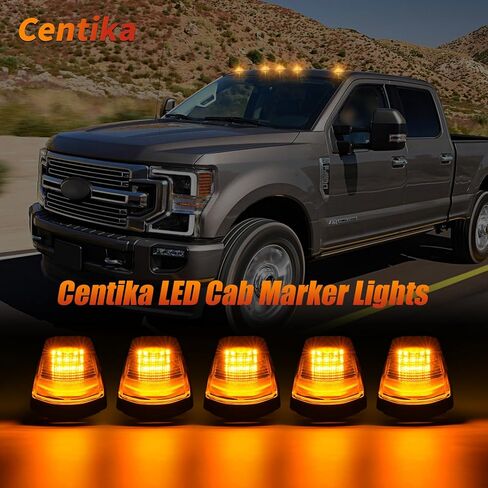 5PCS Amber Led Cab Roof Top Marker Lights Clearance Running Lamps for 2017-2022 Ford F250 F350 F450 F550 Super Duty Pickup Trucks(Clear Lens) in Saudi Arabia