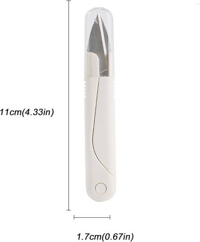 4.3inch Sewing Scissors(Pack of 3),Yarn Thread Cutter Small Snips Trimming Nipper with Cap,Portable Embroidery,Mini DIY Supplies,Yarn Scissors(White) in Saudi Arabia