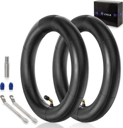 2-Pack Heavy-Duty 90° Valve 10x2/10x2.125 Inner Tube Replacement for 10x1.90 10x1.95 54-152 2-Wheel Self Balancing Electric Scooter Kid Bike Baby Jogger Swagtron Swagcycle Trike Strollers in Kuwait