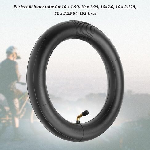 2-Pack Heavy-Duty 90° Valve 10x2/10x2.125 Inner Tube Replacement for 10x1.90 10x1.95 54-152 2-Wheel Self Balancing Electric Scooter Kid Bike Baby Jogger Swagtron Swagcycle Trike Strollers in Kuwait