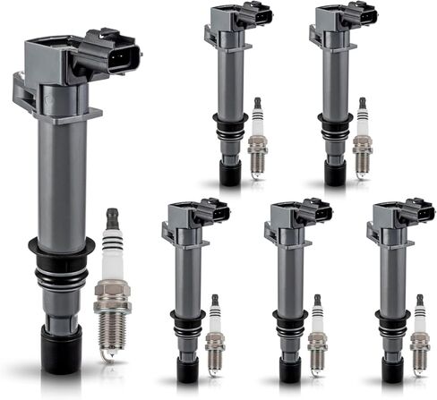 ENA Set of 6 Ignition Coil Pack Compatible with Jeep Dodge Ram Mitsubishi Cherokee Liberty Commander Dakota Durango Nitro 1500 3.7L V6 Replacement For UF270 UF297 UF399 in Kuwait