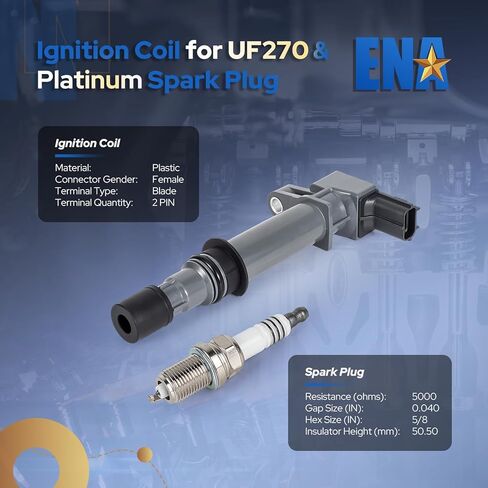 ENA Set of 6 Ignition Coil Pack Compatible with Jeep Dodge Ram Mitsubishi Cherokee Liberty Commander Dakota Durango Nitro 1500 3.7L V6 Replacement For UF270 UF297 UF399 in Kuwait